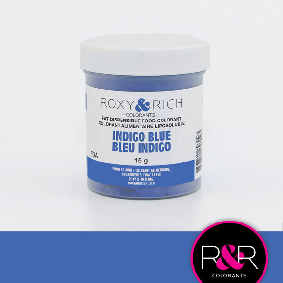 Roxy & Rich 15g Fedtopløselig Pulverfarve - Indigo Blå