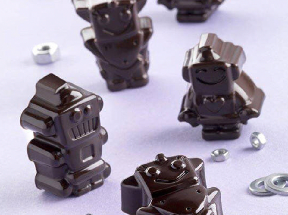 sofistikeret fintælling Site line Silikomart - Robot Chokoladeform – Kager Og Sager