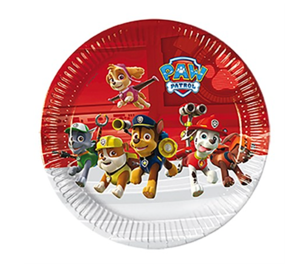 paw patrol tallrikar 20cm 8-pack main image 0
