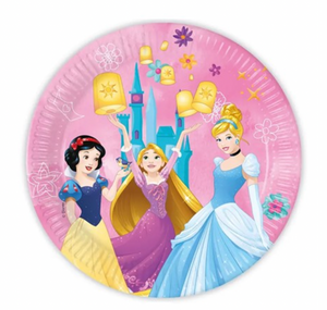 Pap tallerkner - Disney Prinsesser 8 stk.
