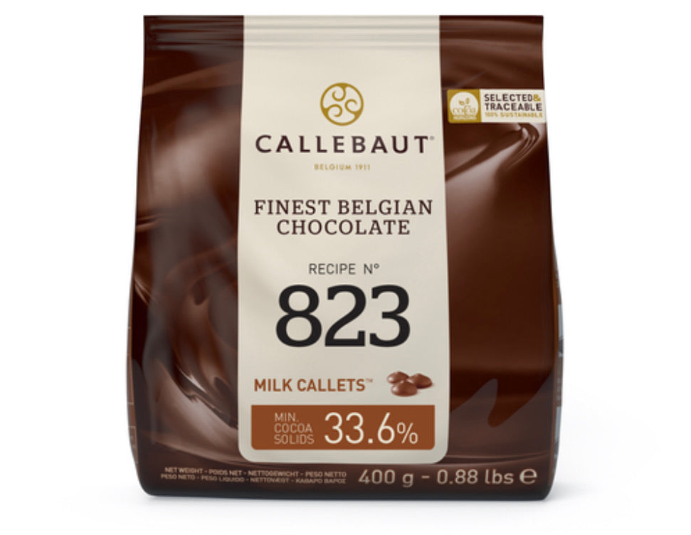 du er utålmodig Happening Callebaut 823 Lys chokolade - 400g – Kager Og Sager