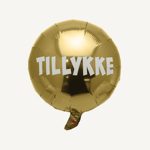 Folie Ballon Guld: Tillykke