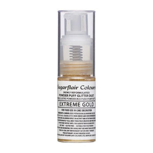 Sugarflair Glitter Spray pump - Extreme Gold