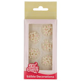 Funcakes Blomster - chrysanthemum hvid/lyserød