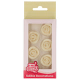 Fondant Roser 6 stk. Hvid