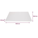 Cakeboard 2cm - 40x30cm Hvid