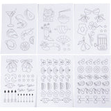 Vandopløselige Broderiark - Med motiv 6 ark.