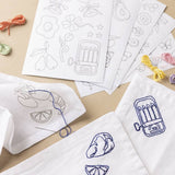 Vandopløselige Broderiark - Med motiv 6 ark.