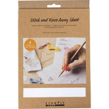 Vandopløselige Broderiark - Blanke 8 ark.