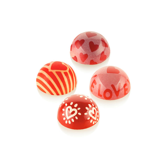 Silikomart chokolade stempler - Love 4 stk.