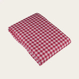 Rød ternet stof dug - 240 x 140 cm