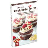Chokolade flag hjerter - 15 stk.
