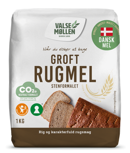 Valsemøllen Groft Rugmel - 1kg