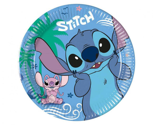 Stitch pap tallerkener – 20 cm (8 stk.)