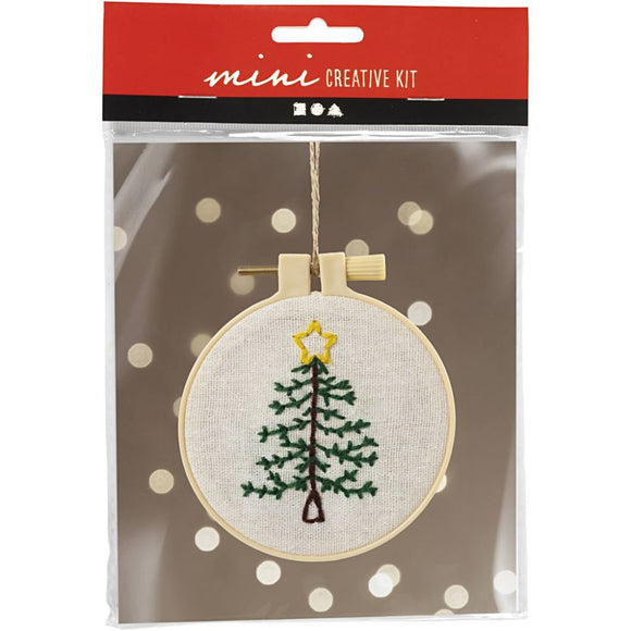 Mini DIY Kit Broderi - Juletræ