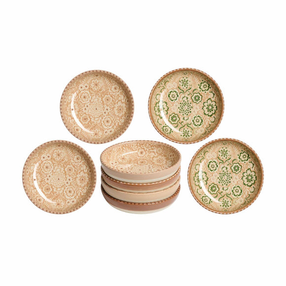 Asliva lav skål ø26 - Creme/grøn