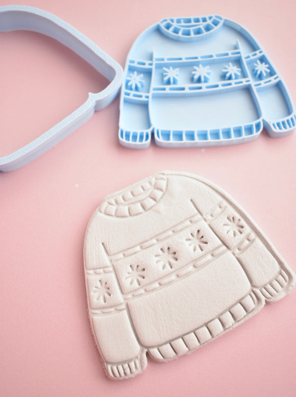 Udstikker med præger til ler - Jule sweater