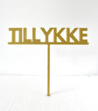 Kagetopper - Tillykke (Guld)