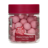 Funcakes choko Crispy kugler - Perlemor Pink