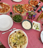 Rød ternet stof dug - 240 x 140 cm