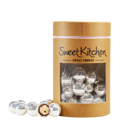 Store sprøde chokoladekugler - Sølv