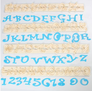 Alfabet & tal - Funky store bogstaver/tal, 1,5cm