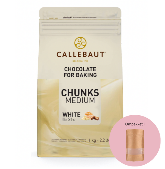 Callebaut Chunks til bagning - Hvid 500g