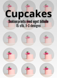 Sukkerbillede med valgfrit billede - 15 stk. til Cupcakes