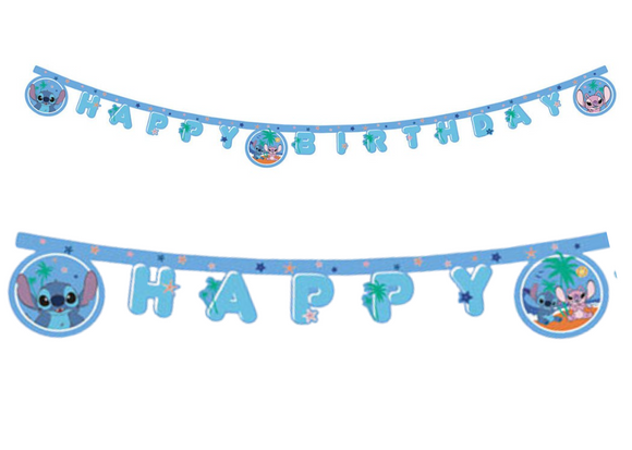 Stitch Fødselsdagsbanner – Happy Birthday