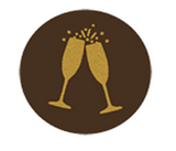 Callebaut Dekorationer - Cheers 10 stk. (Kun afhent)