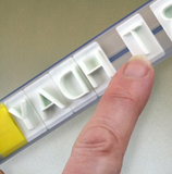 PME - prægesæt med bogstaver