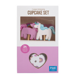 Cupcake & Topper sæt - Unicorn 24 stk