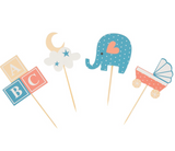 Cupcake & Topper sæt - Baby 24 stk