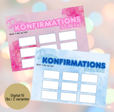 Konfirmand Skrabelod Pink | Print Selv (Digital fil)