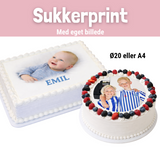 Sukkerprint med valgfrit billede - Rundt eller firkantet