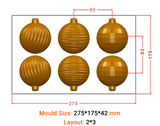 Implast Chokoladeform - 954 Julekugler 6 stk