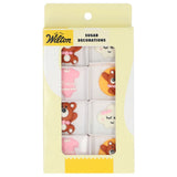 Wilton sukkerdekorationer - Baby Bliss Pink 8 stk.