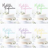 Personlig Kagetopper Kursiv  - Konfirmation