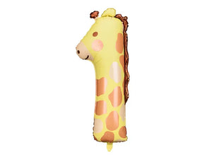 Folieballon tal "1" Giraf