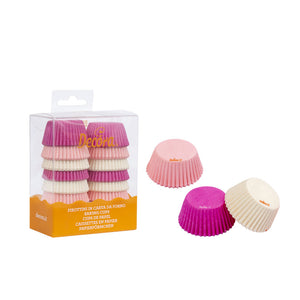 Mini muffinsforme Hvid/Pink/Lilla - 200 stk.