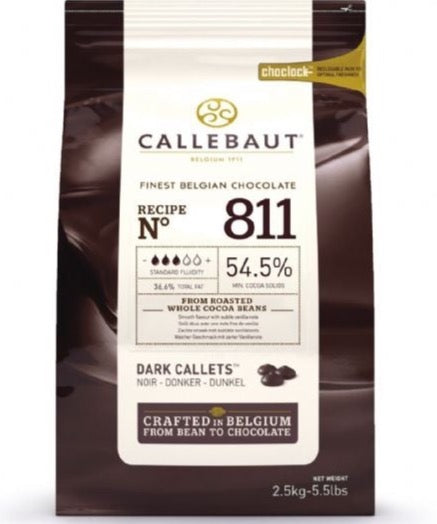 Callebaut 811 Mørk chokolade - 2,5 kg