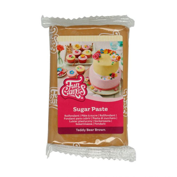 Funcakes Sugar Paste - Teddy Bear Brown 250g