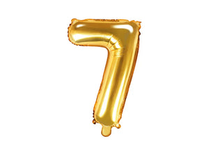 Folieballon tal "7" Guld