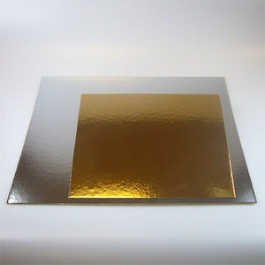 Kagepap 30x30 - 3 stk. Guld/sølv